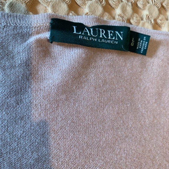 NWHT 🌸 Lauren Ralph Lauren Ruffled Cuffs Sweater Colton/Modal Dusty Ro… - Picture 4 of 8